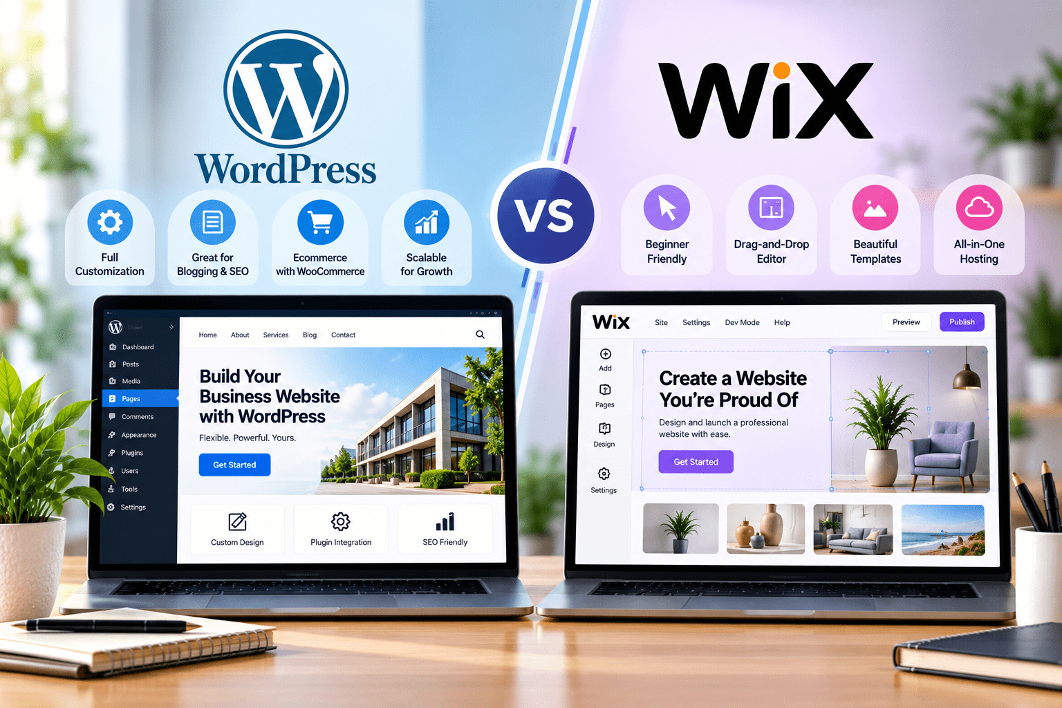 WordPress vs. Wix: Which Is Better for Small Businesses